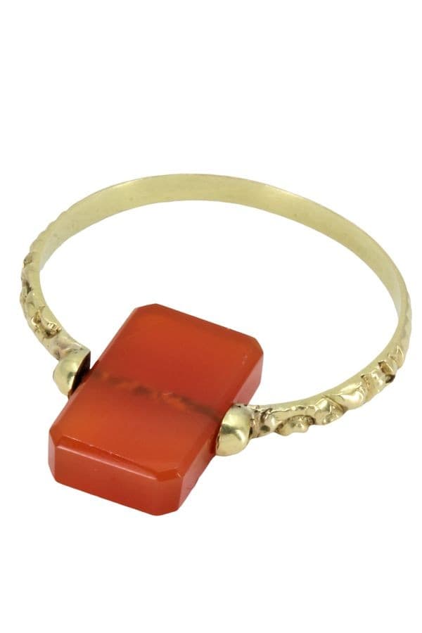 BAGUE ANCIENNE PIERRE DURE — vue 3