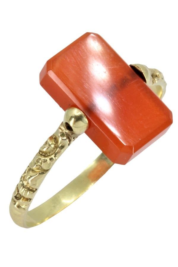 BAGUE ANCIENNE PIERRE DURE — vue 4