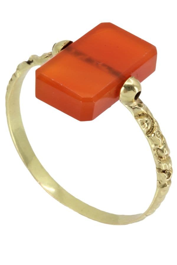 BAGUE ANCIENNE PIERRE DURE — vue 5
