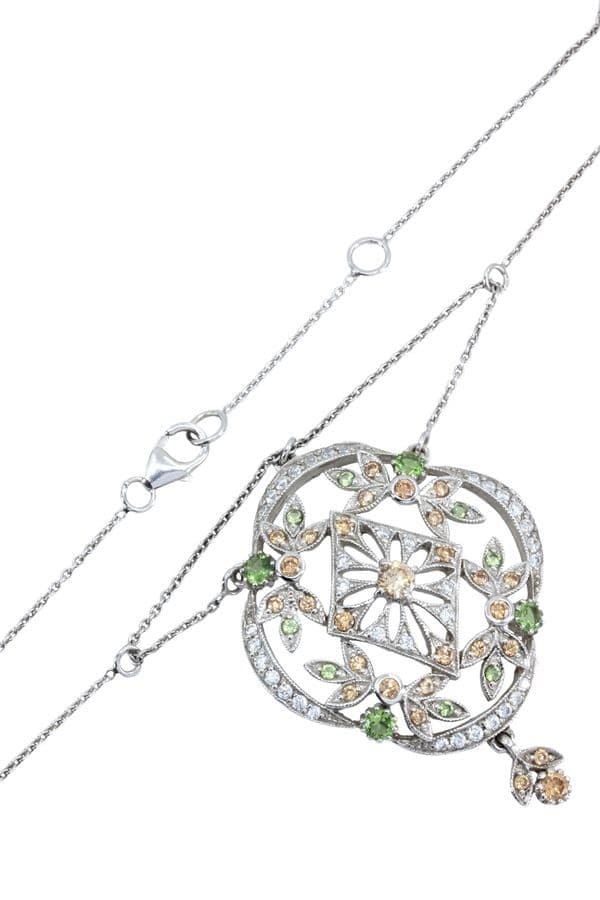 COLLIER ARGENT STYLE ART-DÉCO — vue 4