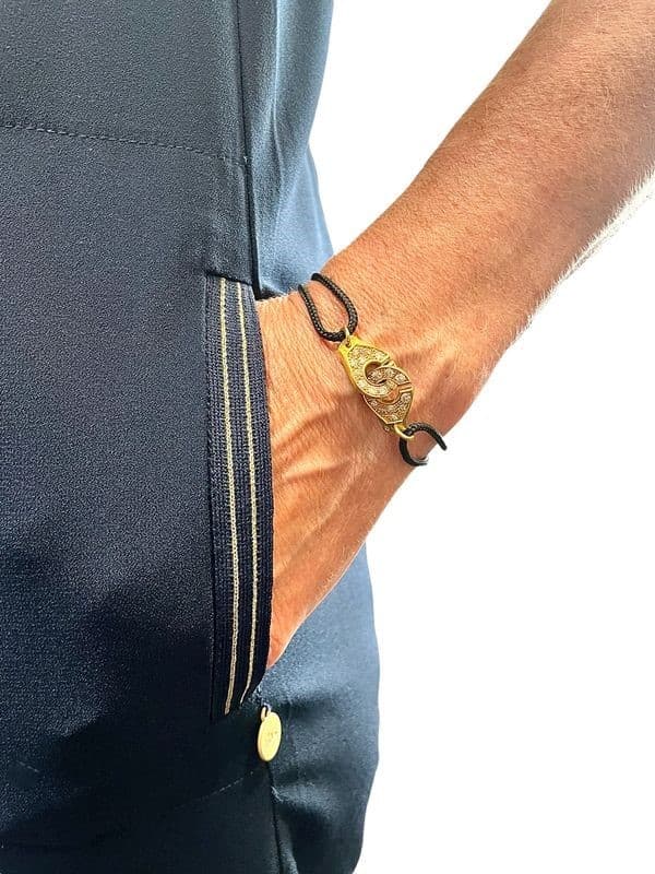 BRACELET MENOTTES DIAMANTS — vue 2