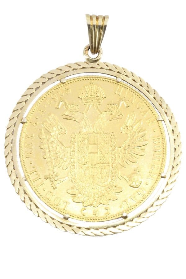 PENDENTIF PIÈCE 4 DUCATS — vue 3