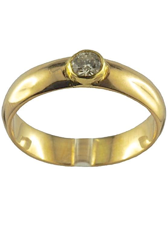 SOLITAIRE MODERNE DIAMANTS 0.15 CARAT — vue 1