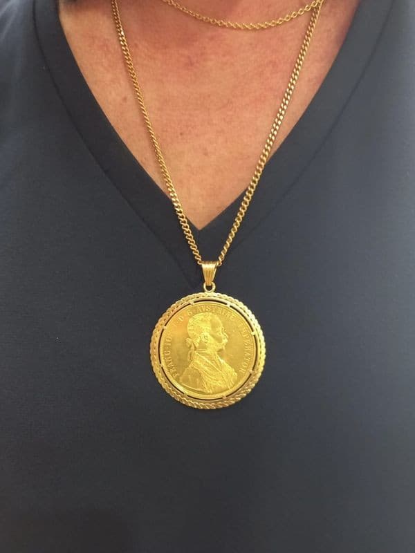PENDENTIF PIÈCE 4 DUCATS — vue 2