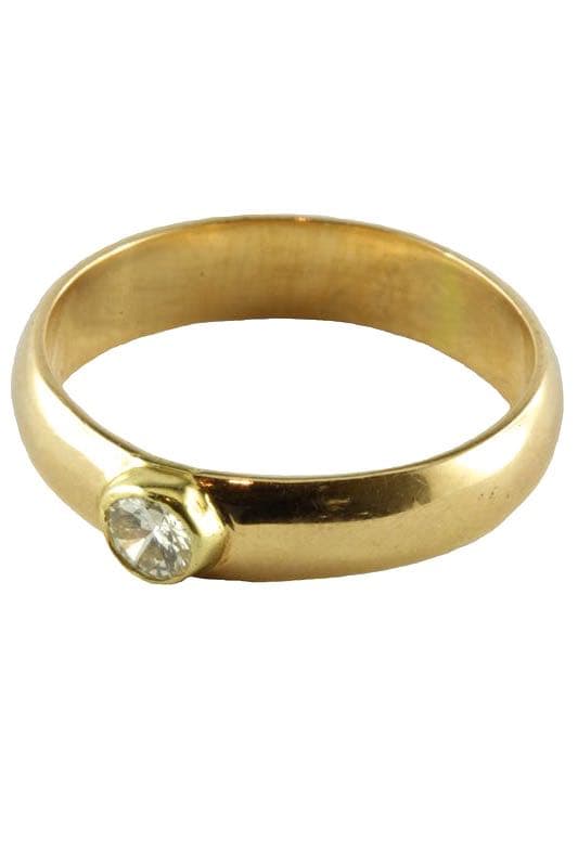 SOLITAIRE MODERNE DIAMANTS 0.15 CARAT — vue 2