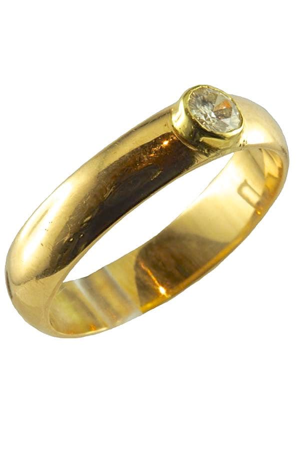 SOLITAIRE MODERNE DIAMANTS 0.15 CARAT — vue 3