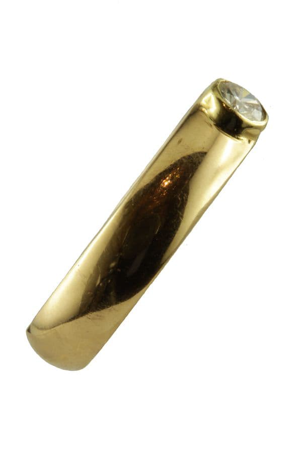 SOLITAIRE MODERNE DIAMANTS 0.15 CARAT — vue 4