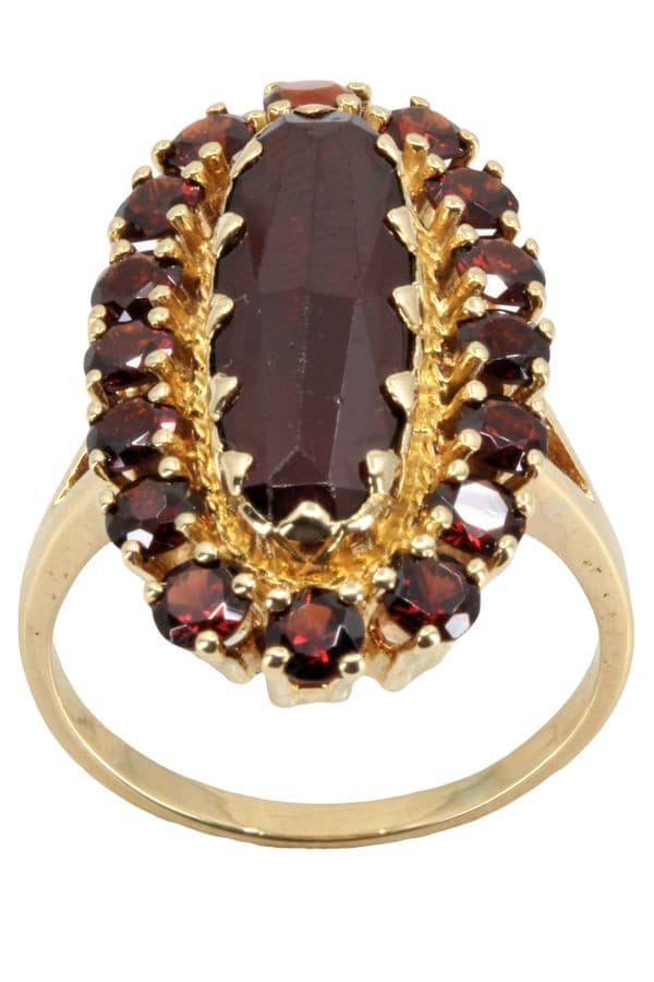 MARQUISE ANCIENNE GRENATS — vue 1