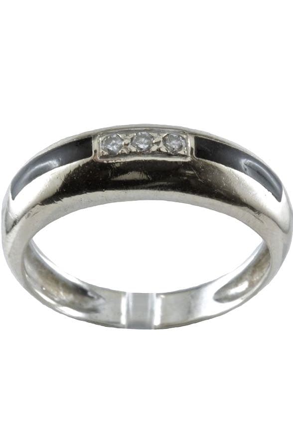 BAGUE ONYX ET DIAMANTS