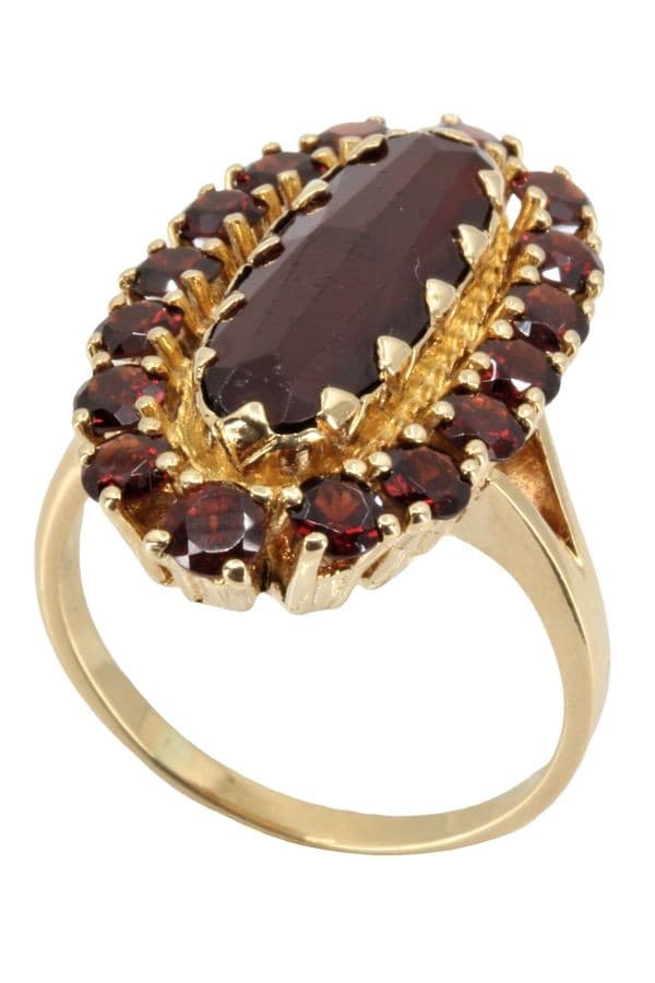 MARQUISE ANCIENNE GRENATS — vue 4