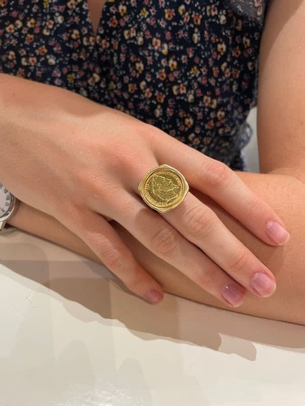 BAGUE PIÈCE 10 FRANCS — vue 2