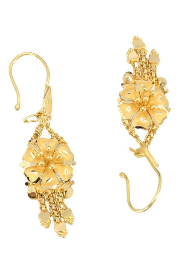 BOUCLES D'OREILLES FLEURS — vue 3