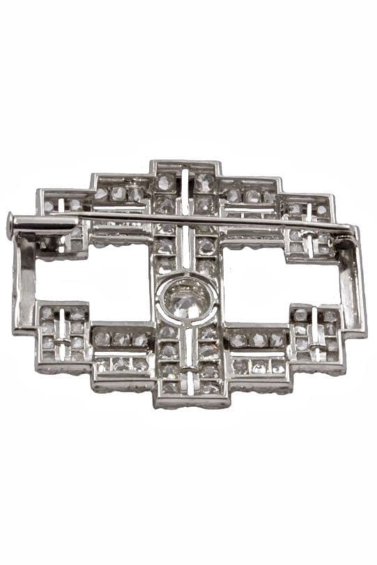 BROCHE DIAMANTS ART-DÉCO — vue 3