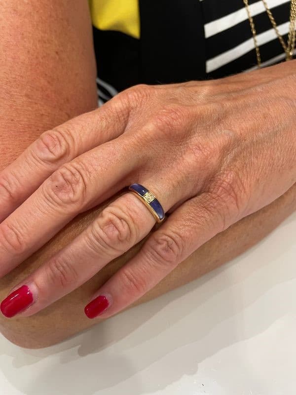 BAGUE MODERNE DIAMANTS — vue 2