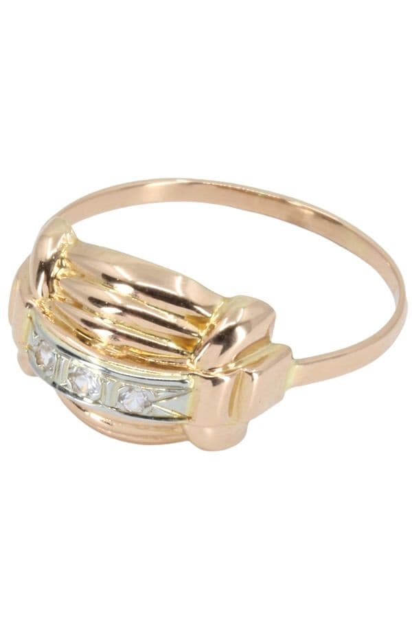 BAGUE DIAMANTS ANNÉES 50' — vue 3