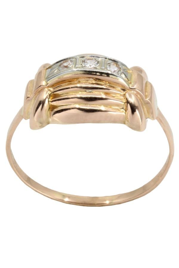 BAGUE DIAMANTS ANNÉES 50' — vue 1