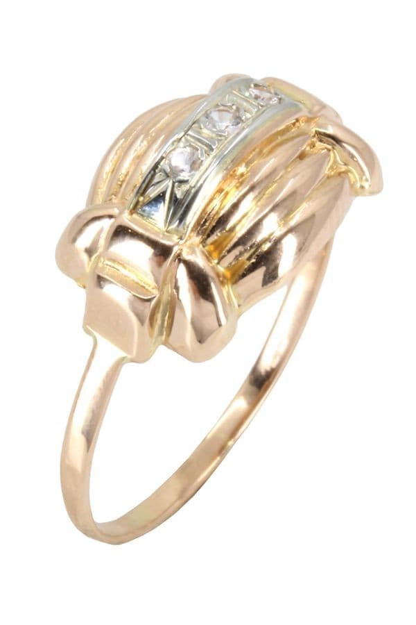 BAGUE DIAMANTS ANNÉES 50' — vue 5