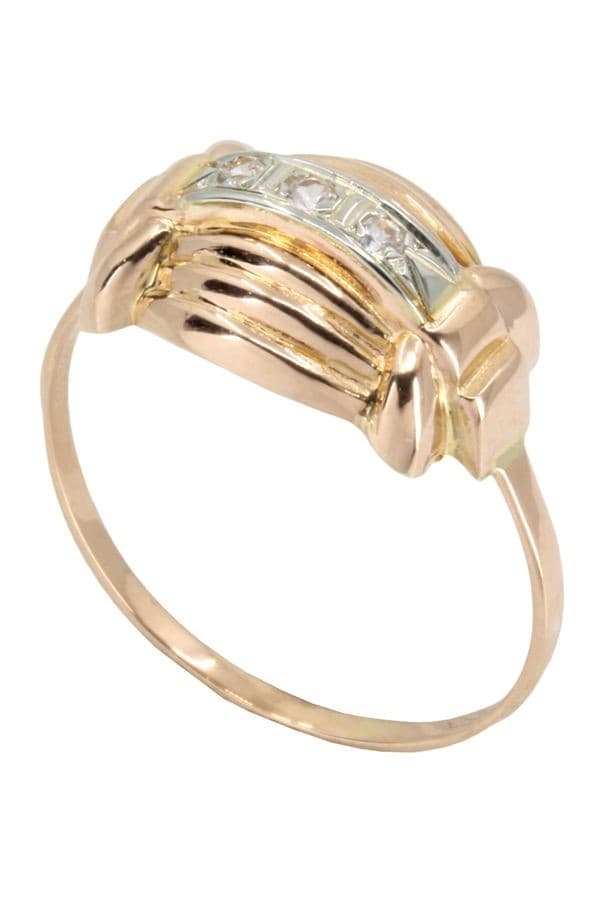 BAGUE DIAMANTS ANNÉES 50' — vue 6