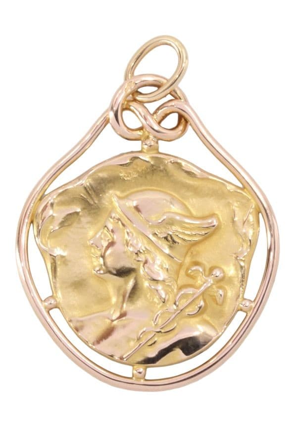 MÉDAILLE ANCIENNE DIEU HERMÈS — vue 1