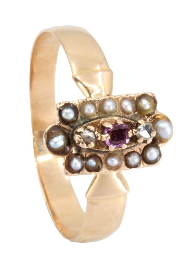 BAGUE NAPOLÉON III PERLES — vue 6