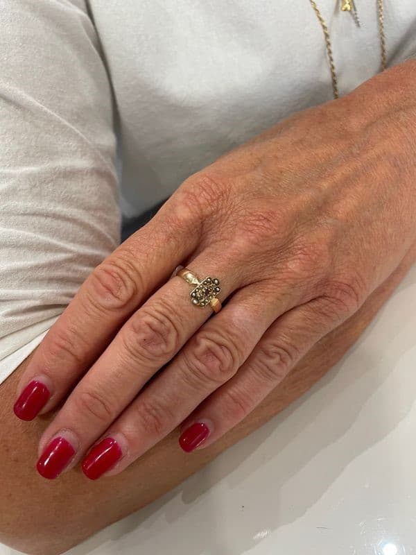 BAGUE NAPOLÉON III PERLES — vue 2