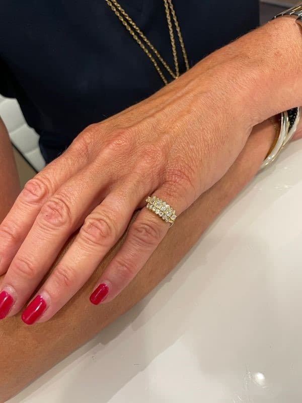 BAGUE JARRETIÈRE DIAMANTS — vue 2