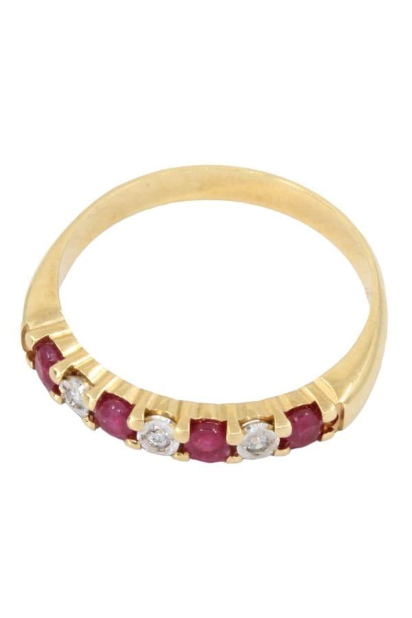 DEMI-ALLIANCE RUBIS ET DIAMANTS — vue 3