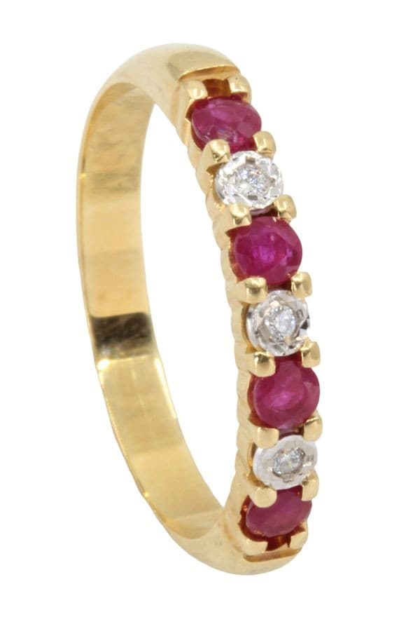 DEMI-ALLIANCE RUBIS ET DIAMANTS — vue 4