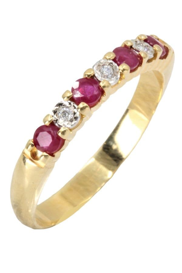 DEMI-ALLIANCE RUBIS ET DIAMANTS — vue 5