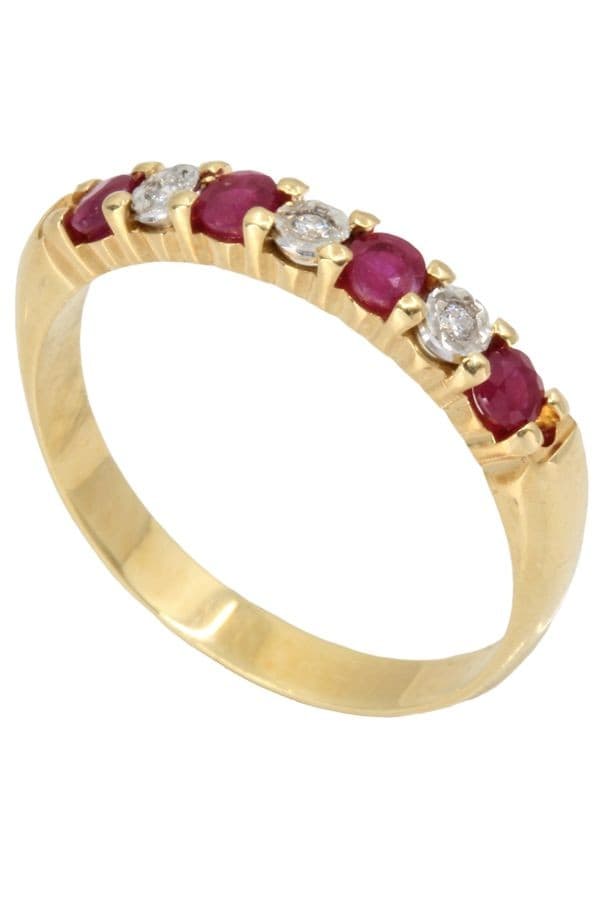 DEMI-ALLIANCE RUBIS ET DIAMANTS — vue 6