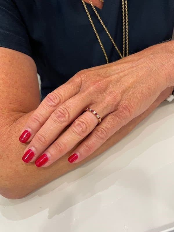 DEMI-ALLIANCE RUBIS ET DIAMANTS — vue 2