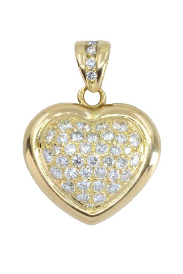 PENDENTIF COEUR DIAMANTÉ — vue 1