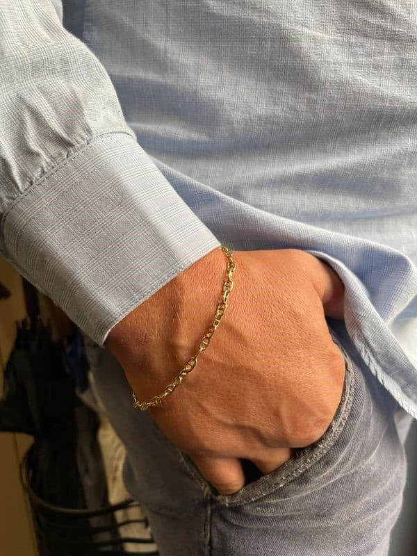 BRACELET MAILLE MARINE — vue 2