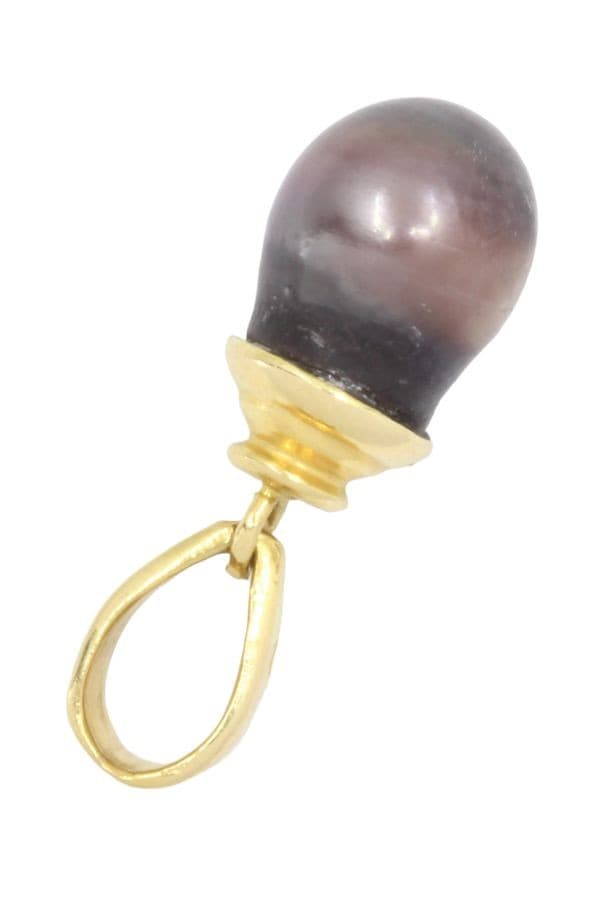 PENDENTIF PERLE NOIRE — vue 3
