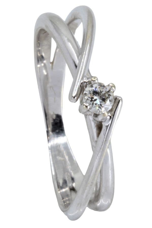 SOLITAIRE DIAMANT 0.08 CARAT — vue 3