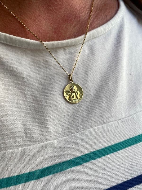 MÉDAILLE ANCIENNE ANGE RAPHAËL — vue 2