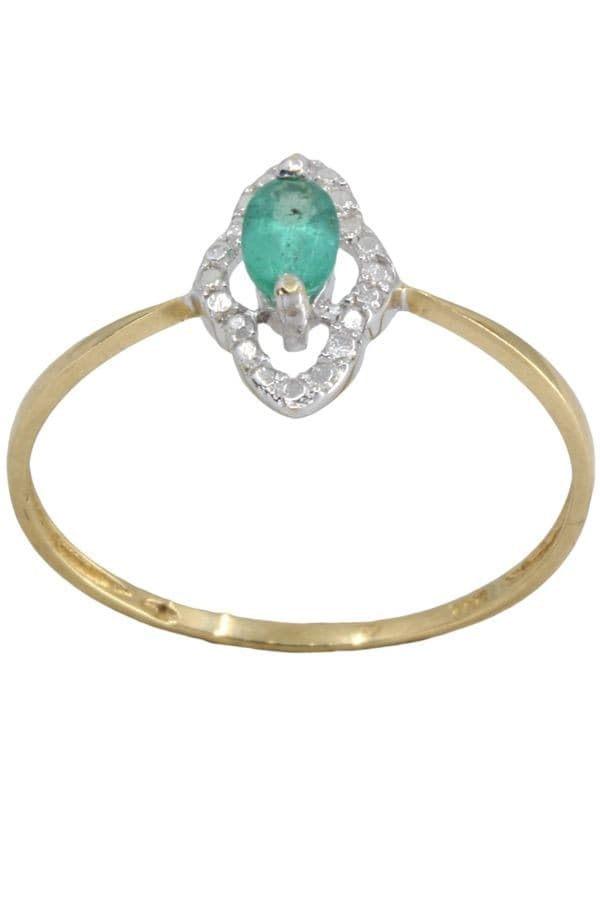 BAGUE MODERNE ÉMERAUDE — vue 1