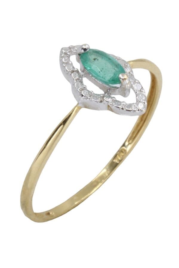 BAGUE MODERNE ÉMERAUDE — vue 4