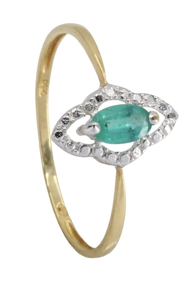 BAGUE MODERNE ÉMERAUDE — vue 5