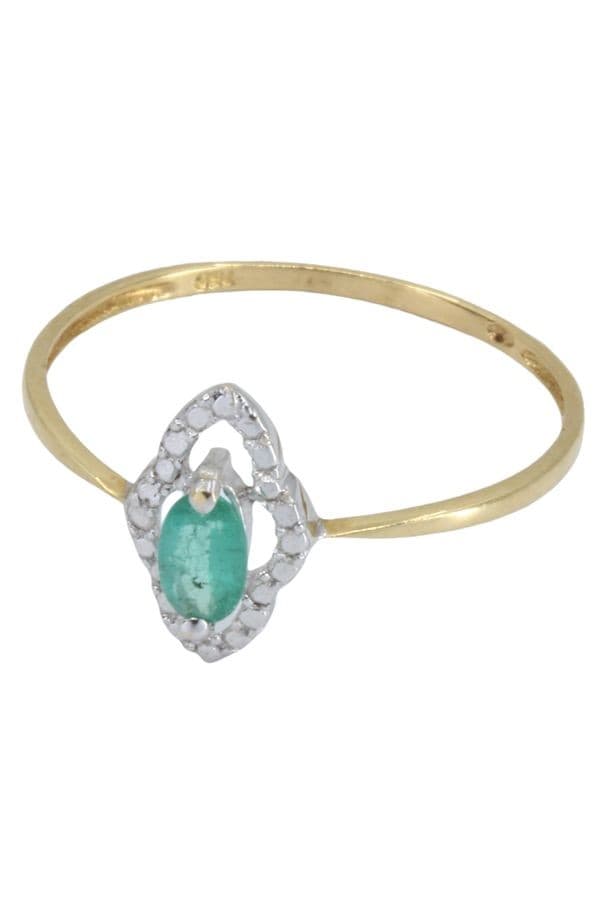 BAGUE MODERNE ÉMERAUDE — vue 3
