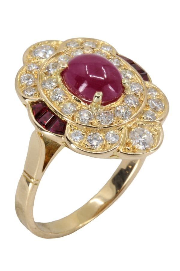 BAGUE MODERNE RUBIS ET DIAMANTS — vue 5