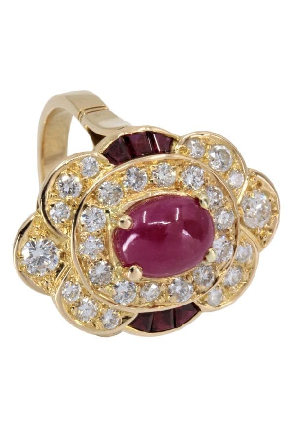 BAGUE MODERNE RUBIS ET DIAMANTS — vue 4