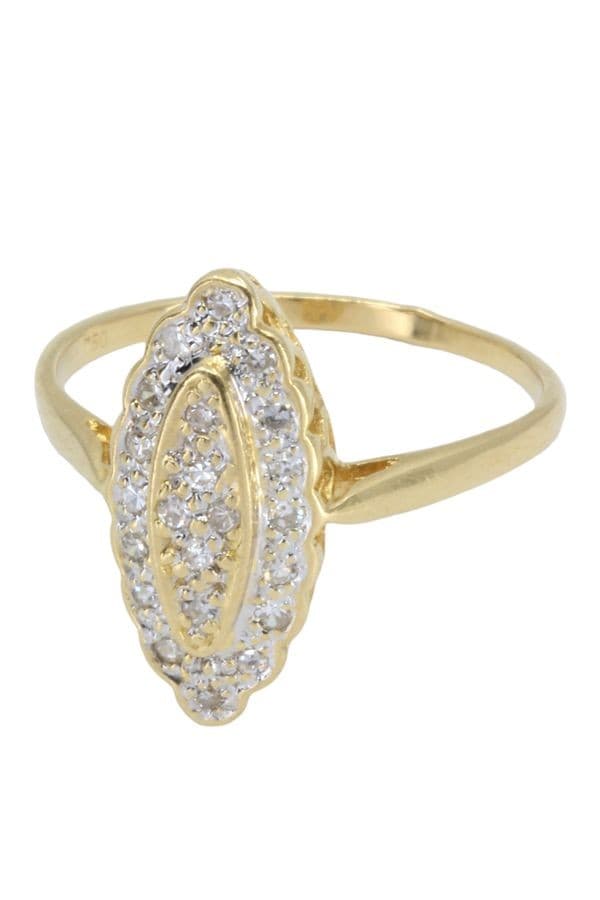 BAGUE MARQUISE DIAMANTS — vue 3