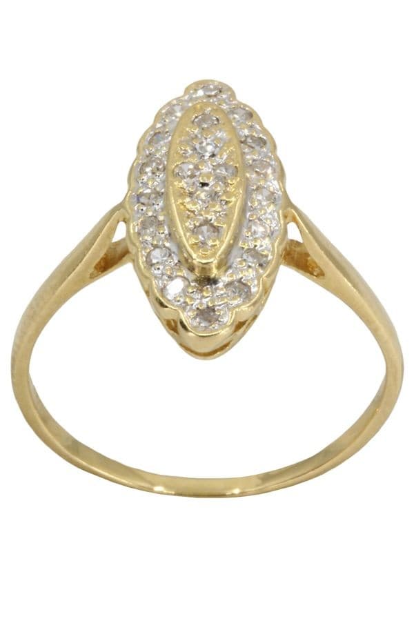 BAGUE MARQUISE DIAMANTS — vue 1
