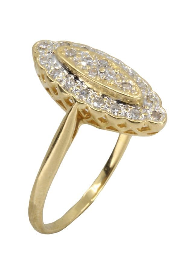 BAGUE MARQUISE DIAMANTS — vue 5