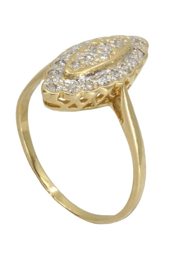 BAGUE MARQUISE DIAMANTS — vue 6