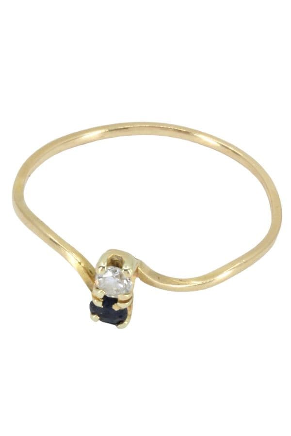 BAGUE TOI ET MOI SAPHIR ET DIAMANT — vue 3