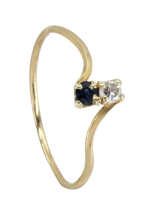 BAGUE TOI ET MOI SAPHIR ET DIAMANT — vue 4