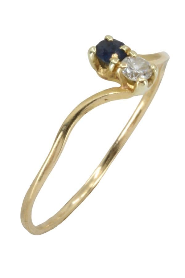 BAGUE TOI ET MOI SAPHIR ET DIAMANT — vue 5
