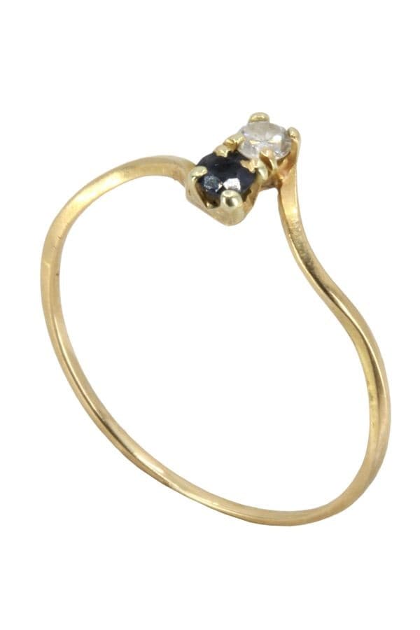 BAGUE TOI ET MOI SAPHIR ET DIAMANT — vue 6